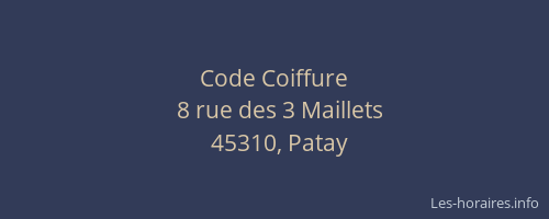 Code Coiffure