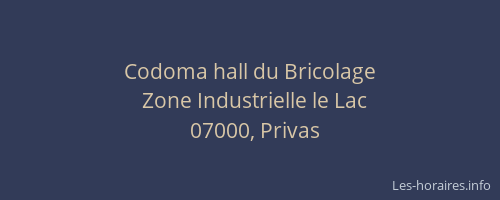 Codoma hall du Bricolage