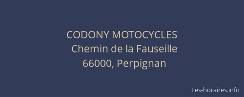 CODONY MOTOCYCLES