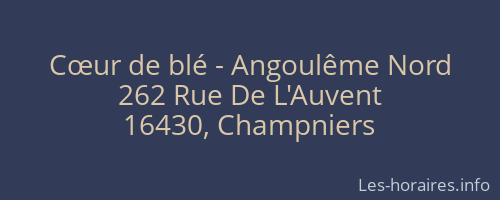 Cœur de blé - Angoulême Nord