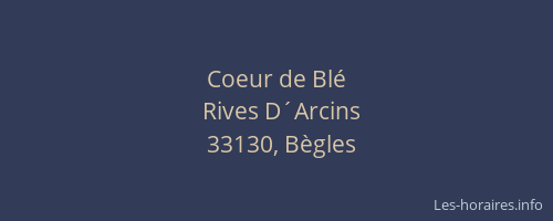 Coeur de Bl&eacute;