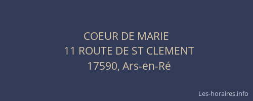 COEUR DE MARIE