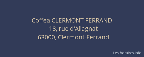 Coffea CLERMONT FERRAND