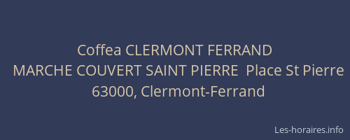 Coffea CLERMONT FERRAND