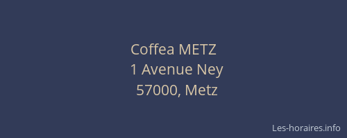 Coffea METZ