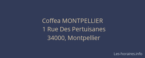 Coffea MONTPELLIER