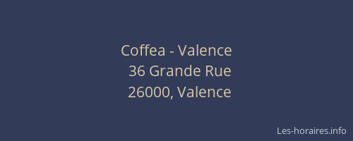 Coffea - Valence