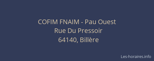 COFIM FNAIM - Pau Ouest