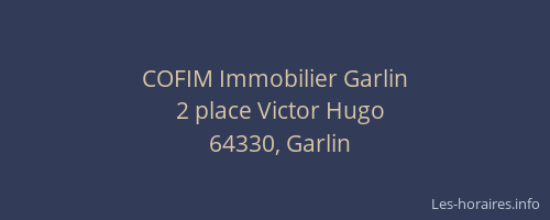 COFIM Immobilier Garlin