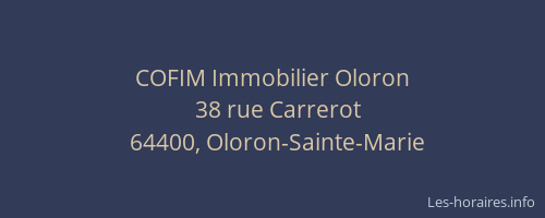 COFIM Immobilier Oloron