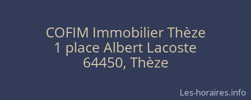 COFIM Immobilier Thèze
