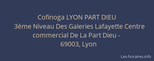 Cofinoga LYON PART DIEU