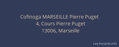 Cofinoga MARSEILLE Pierre Puget