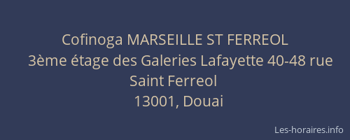 Cofinoga MARSEILLE ST FERREOL