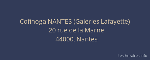 Cofinoga NANTES (Galeries Lafayette)