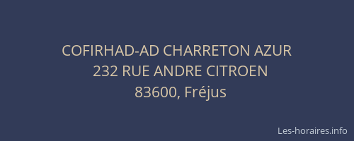 COFIRHAD-AD CHARRETON AZUR
