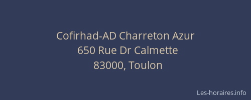 Cofirhad-AD Charreton Azur