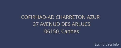 COFIRHAD-AD CHARRETON AZUR