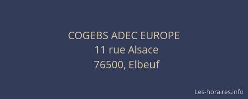 COGEBS ADEC EUROPE