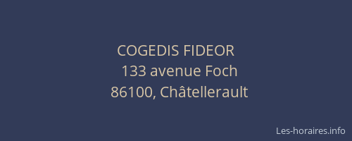 COGEDIS FIDEOR