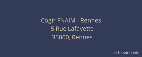 Cogir FNAIM - Rennes