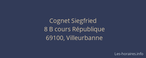 Cognet Siegfried