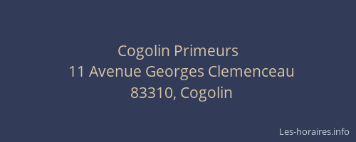 Cogolin Primeurs