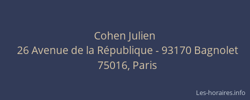 Cohen Julien