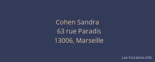 Cohen Sandra