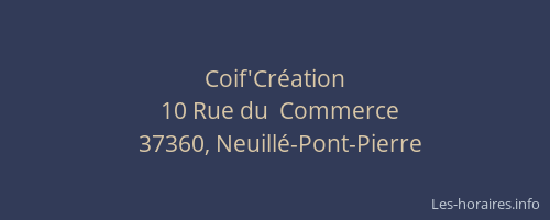 Coif'Cr&eacute;ation