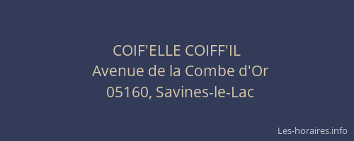 COIF'ELLE COIFF'IL