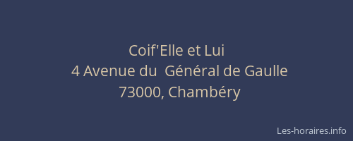 Coif'Elle et Lui