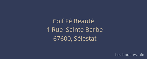 Coif Fé Beauté