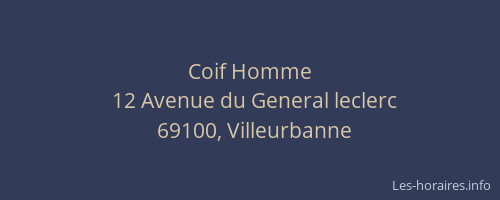 Coif Homme