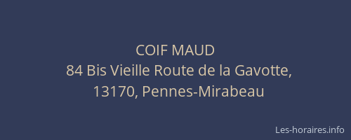 COIF MAUD