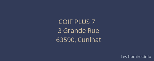 COIF PLUS 7