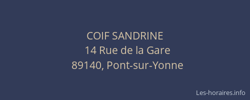 COIF SANDRINE