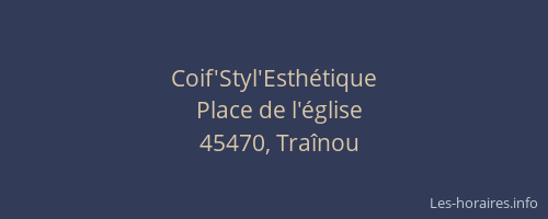 Coif'Styl'Esth&eacute;tique