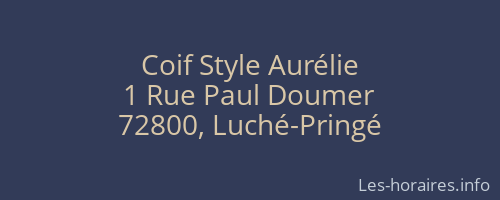 Coif Style Aurélie