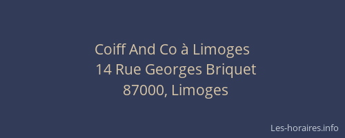 Coiff And Co à Limoges