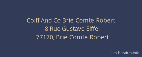 Coiff And Co Brie-Comte-Robert