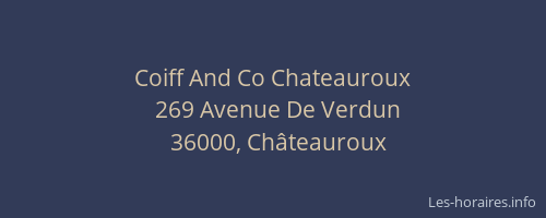 Coiff And Co Chateauroux