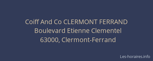 Coiff And Co CLERMONT FERRAND