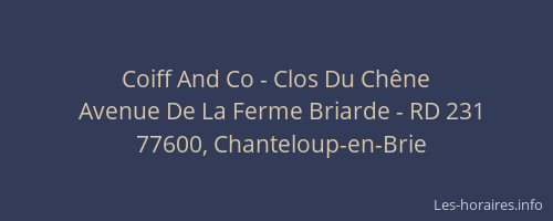 Coiff And Co - Clos Du Chêne