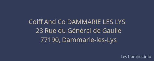 Coiff And Co DAMMARIE LES LYS