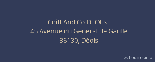 Coiff And Co DEOLS