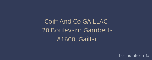 Coiff And Co GAILLAC