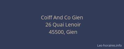 Coiff And Co Gien