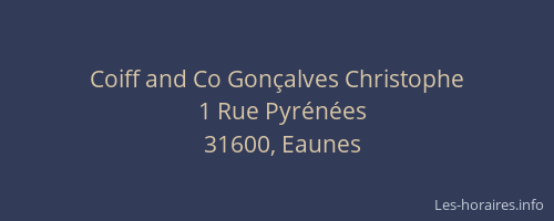 Coiff and Co Gonçalves Christophe