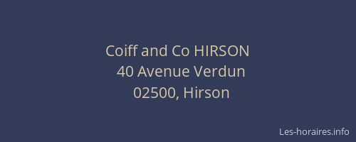 Coiff and Co HIRSON